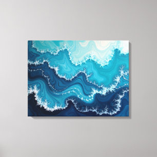 Lienzo Venas Oceánicas – Fluido de Mar Profundo 24"x18" A