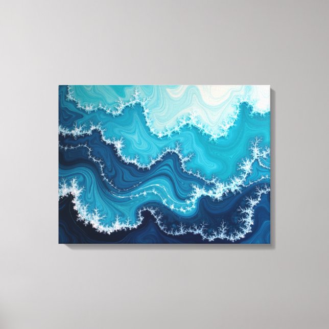 Lienzo Venas Oceánicas – Fluido de Mar Profundo 24"x18" A (Anverso)