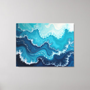 Lienzo Venas Oceánicas – Fluido de Mar Profundo 40"x32" A