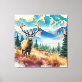 Lienzo Vendedor acuarela con anillos