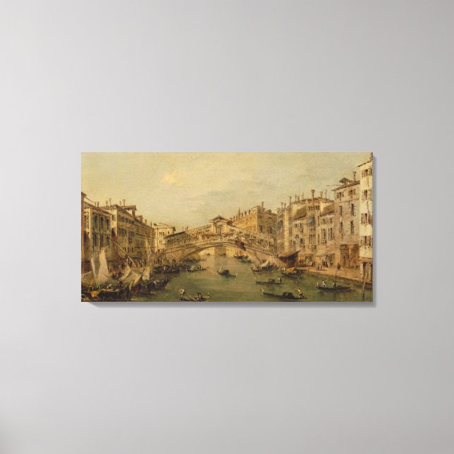 Lienzo Venecia El Rialto (Anverso)