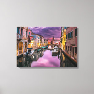 Lienzo Venecia, Italia Escenario Canal y Arquitectura Ven