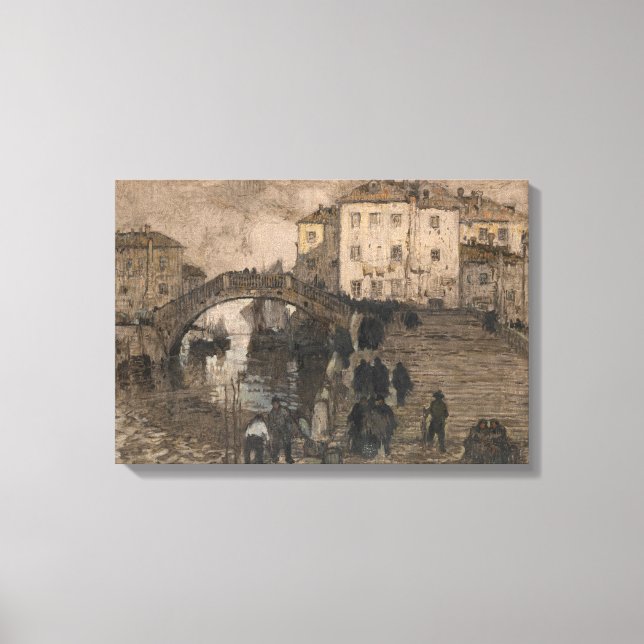 Lienzo Venecia, Italia (paisaje veneciano vintage) (Anverso)