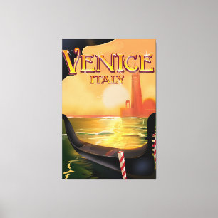 Lienzo Venecia, Italia poster de viajes vintage