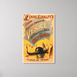 Lienzo Venecia, novia del mar en las góndolas 3 de