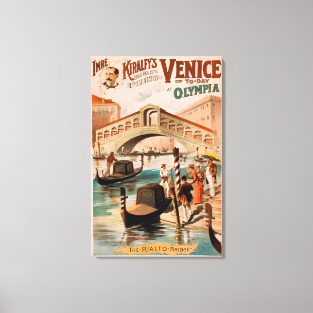 Lienzo Venecia, novia del mar en las góndolas olímpicas 2 (Anverso)