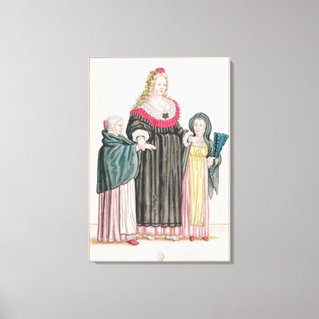 Lienzo Venetian Courtesan (Anverso)