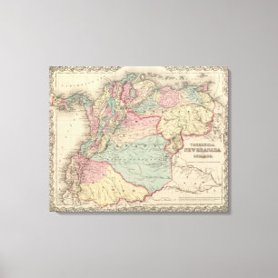 Lienzo Venezuela, nueva Granada Colombia y Ecuador