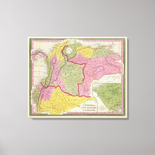 Lienzo Venezuela, Nueva Granada y Ecuador (Anverso)