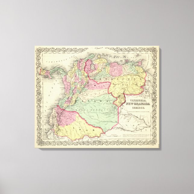Lienzo Venezuela, Nueva Granada Y Ecuador (Anverso)