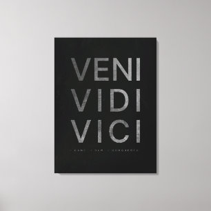 Lienzo Veni Vidi Vici    Frase Motivacional