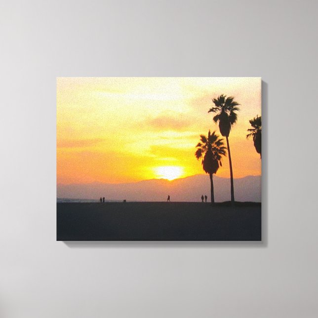 Lienzo Venice Beach California Sunset (Anverso)