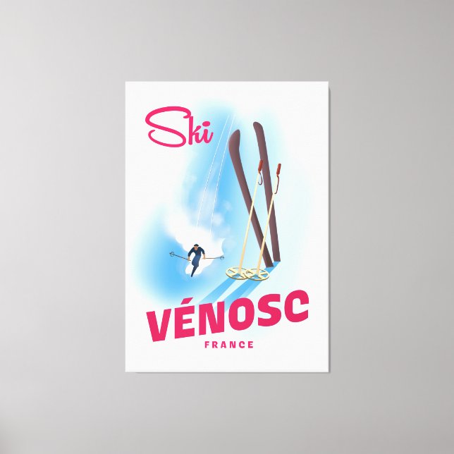 Lienzo Vénosc Francia a Ski (Anverso)