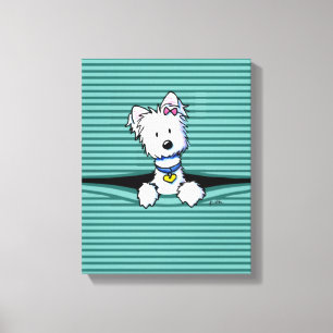Lienzo Ventana de KiniArt invierte a Westie