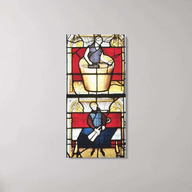 Lienzo Ventana de la mercadería de ropa (Anverso)