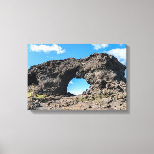 Lienzo Ventana de lava en Dimmuborgir, área de Myvatn - I