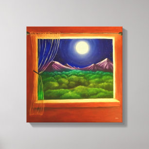 Lienzo Ventana de luz de luna