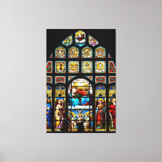 Lienzo ventana de vidrio emplomado de iglesia