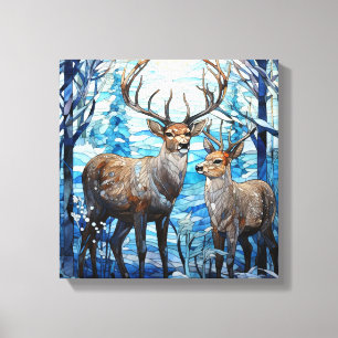 Lienzo Ventana de vidrio manchado de la familia de los ve