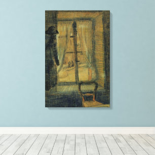 Lienzo Ventana en el restaurante Bataille de Vincent van 