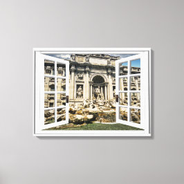 Lienzo Ventana falsa de la Fontana de Trevi