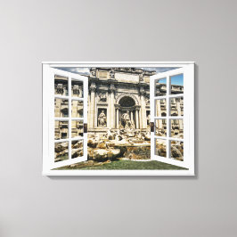Lienzo Ventana falsa de la Fontana de Trevi