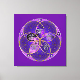 Lienzo Venus Flor de amor finaART rosa violeta