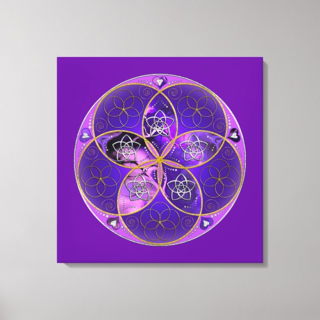 Lienzo Venus Flor de amor finaART rosa violeta (Anverso)