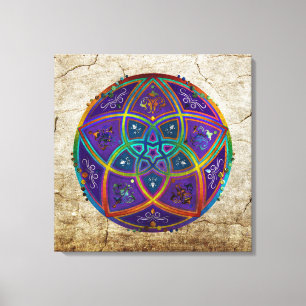 Lienzo Venus Flower of Love fineART Oriental Antique lila