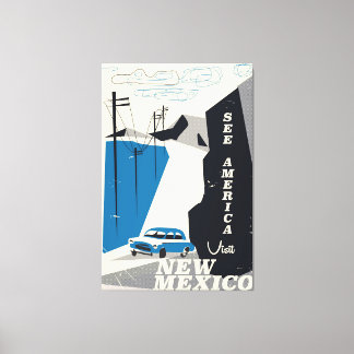 Lienzo Ver América - cartel de viaje vintage de Nuevo Méx