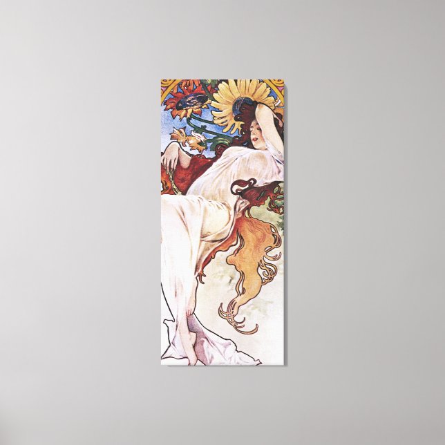 Lienzo Verano (Cuatro Temporadas), Papel Alphonse Mucha (Anverso)