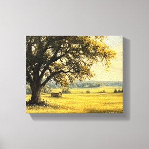 Lienzo Verano en el paisaje rural