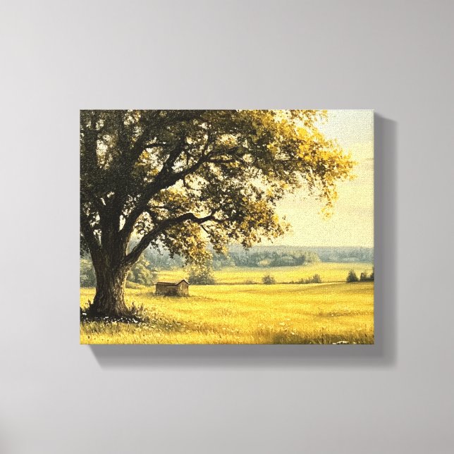 Lienzo Verano en el paisaje rural (Anverso)