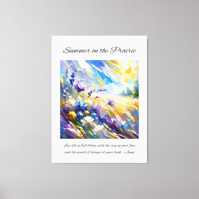 Lienzo Verano inspirador de Prairie (Anverso)