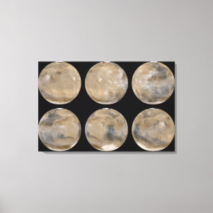 Lienzo Verano medio norte/invierno sur en Marte