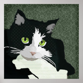 Lienzo verde de arte de Mia