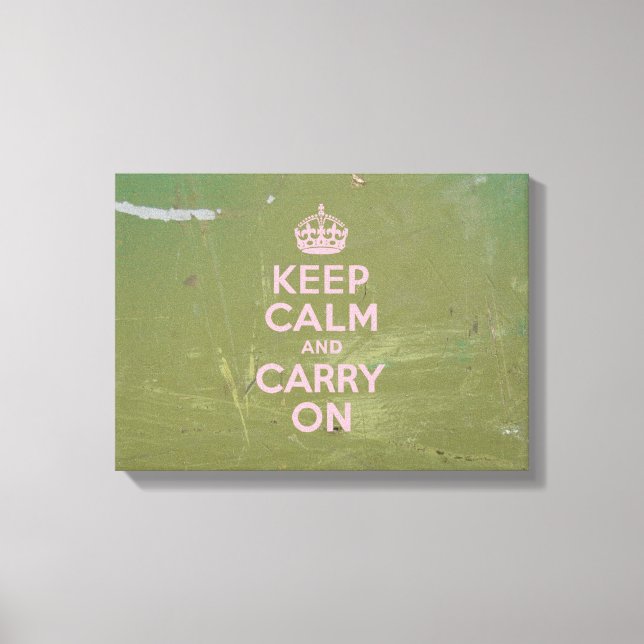 Lienzo Verde oliva y rosa mantienen la calma (Anverso)