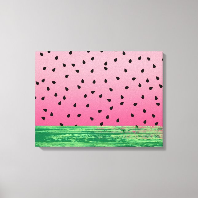Lienzo Verde rosa de la sandía (Anverso)