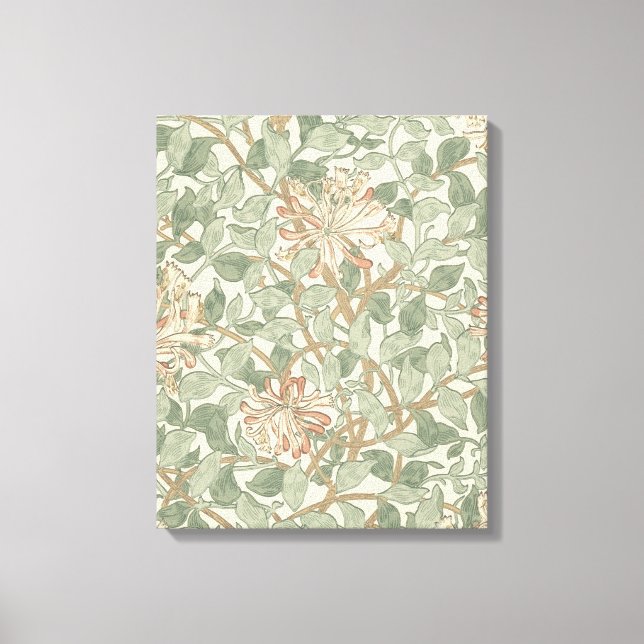 Lienzo Verde Suave Vintage William Morris Honeysuckle (Anverso)
