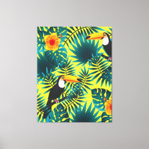 Lienzo Verdor de verano Foliage de selva tropical