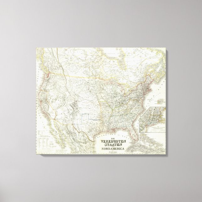 Lienzo Vereinigten Staaten von N America - Norte de Estad (Anverso)