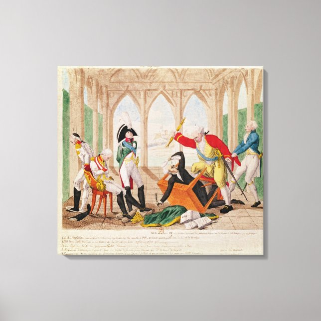 Lienzo Vergüenza y arrepentimiento, obra de tragi cómica (Anverso)