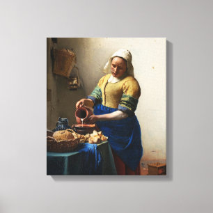 Lienzo Vermeer el abrigo de la lona de la lechera