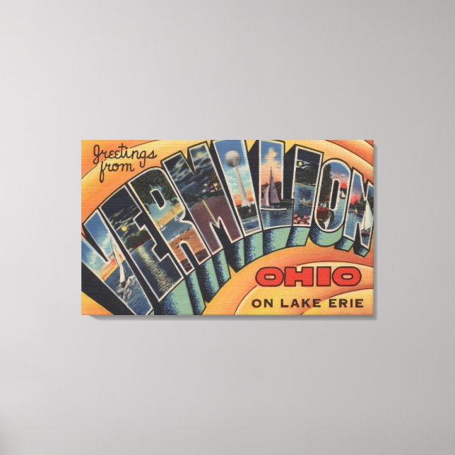 Lienzo Vermilion, Ohio - Escenas de letras grandes (Anverso)