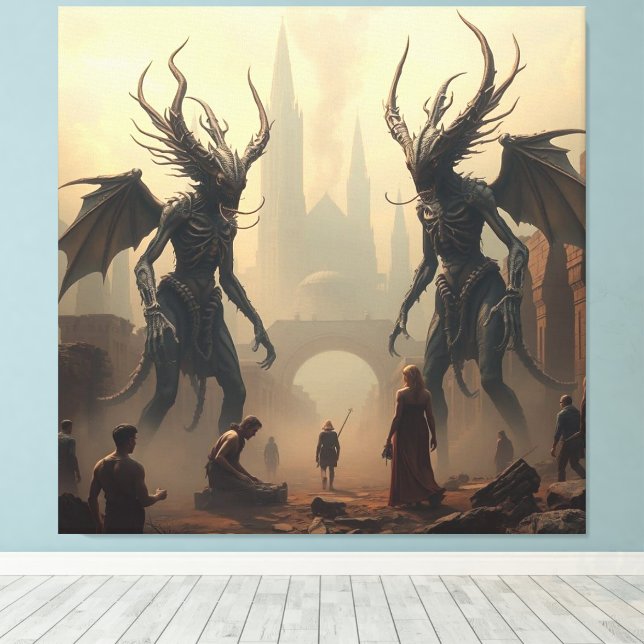 Lienzo  „Versammlung der uralten Götter“   (Insitu (piso de madera))