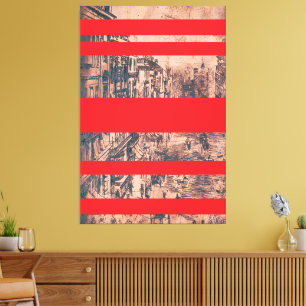 Lienzo Versión roja modernizada de la calle St. James