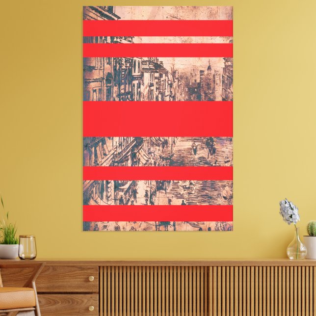 Lienzo Versión roja modernizada de la calle St. James (Insitu (Sala de estar))