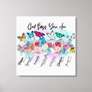 Lienzo Verso de la Biblia Cristiana inspiradora