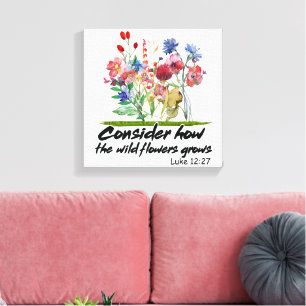 Lienzo Verso de la Biblia Cristiana inspiradora