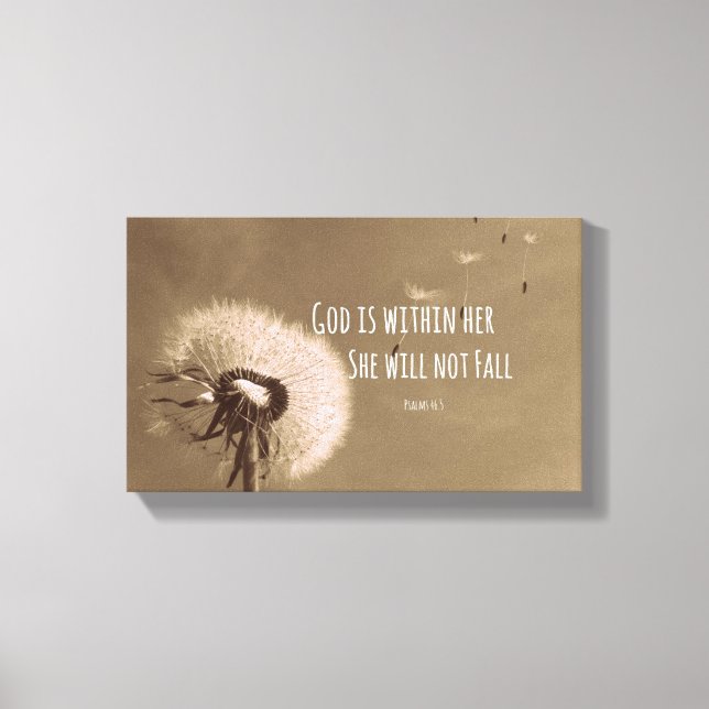 Lienzo Verso de la Biblia: Dios está dentro de ella, no c (Anverso)